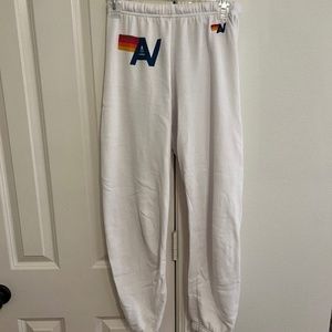 Aviator Nation Logo Sweatpants White Size Small